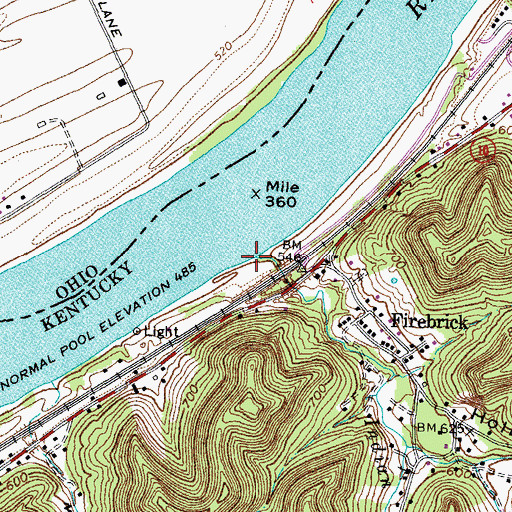 Topographic Map of Indian Run, KY