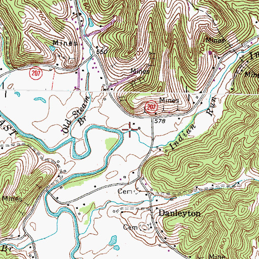 Topographic Map of Indian Run, KY
