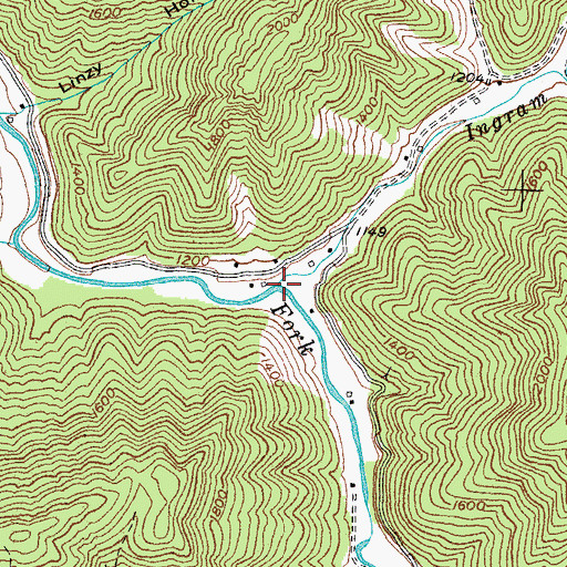 Topographic Map of Ingram Creek, KY
