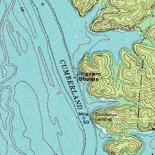 Topographic Map of Ingram Shoals, KY