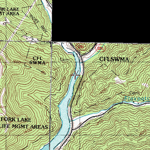 Topographic Map of Irishman Creek, KY