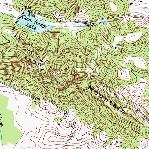 Topographic Map of Iron Mountain, KY
