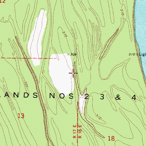 Topographic Map of Islands Nos 2 3 and 4, KY