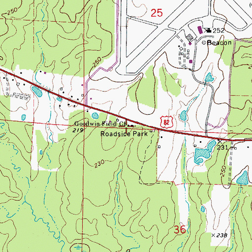 Topographic Map of Goodwin Field Church, AR
