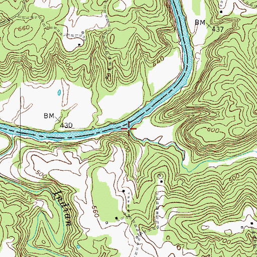 Topographic Map of Ivy Creek, KY