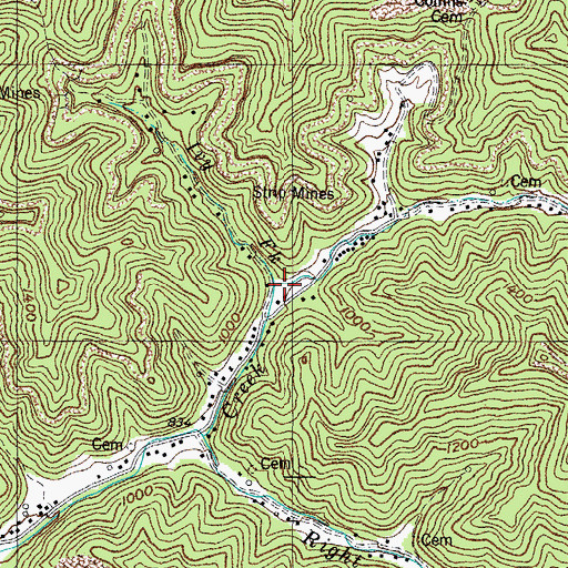 Topographic Map of Ivy Fork, KY