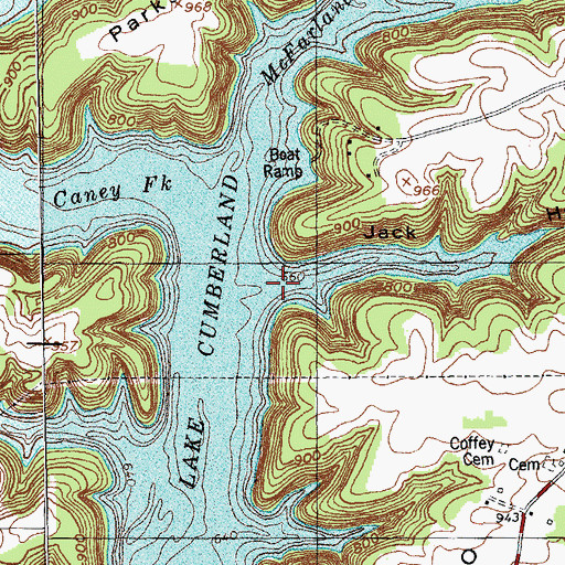 Topographic Map of Jack Hollow, KY