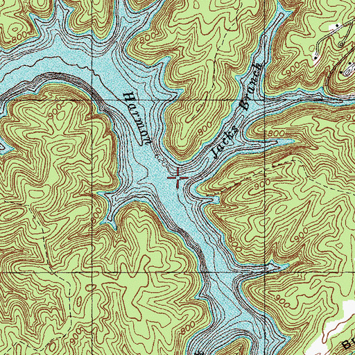 Topographic Map of Jacks Branch, KY