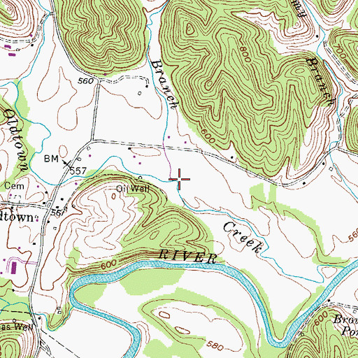 Topographic Map of Jacks Branch, KY