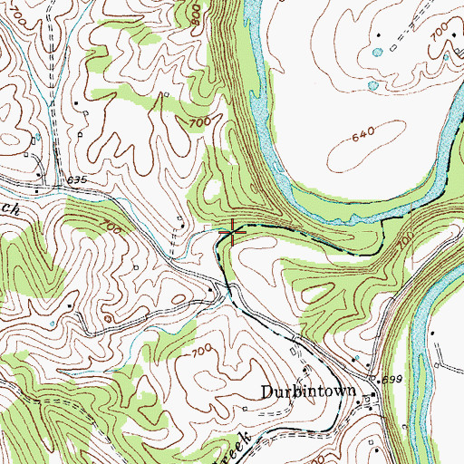 Topographic Map of Jacks Branch, KY