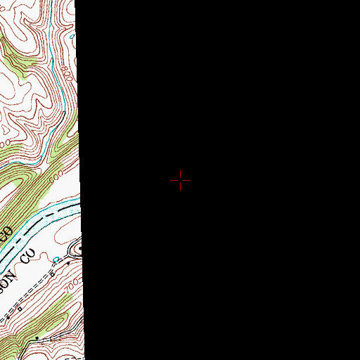 Topographic Map of Jacks Creek, KY