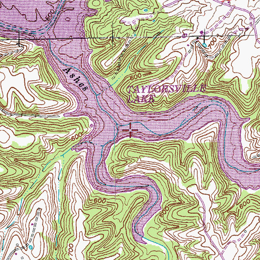 Topographic Map of Jacks Creek, KY