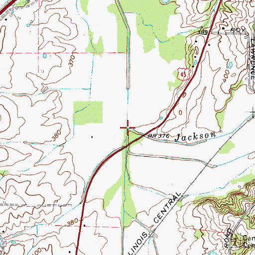 Topographic Map of Jackson Creek, KY