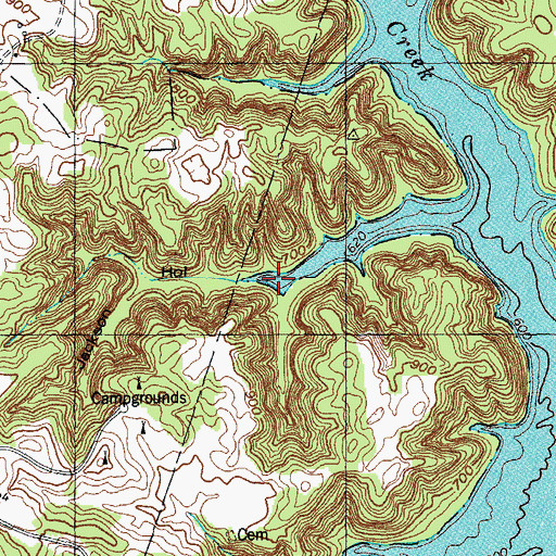 Topographic Map of Jackson Hollow, KY