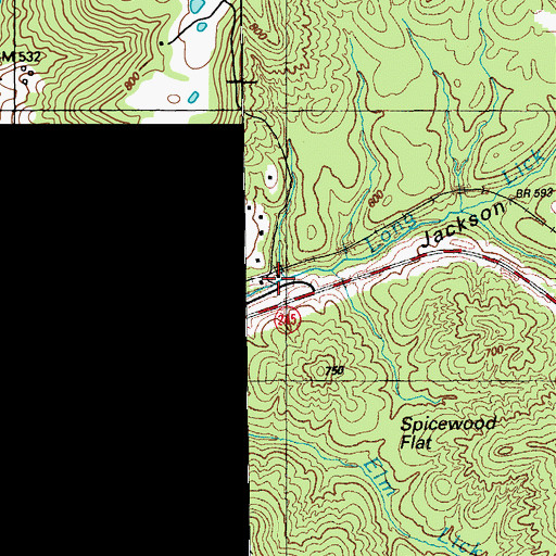 Topographic Map of Jackson Hollow, KY