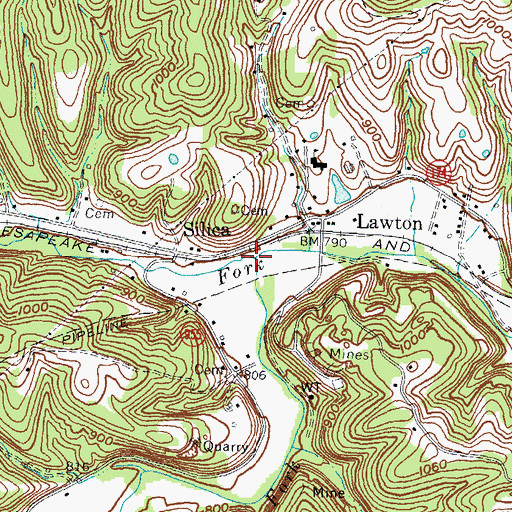 Topographic Map of Jacobs Fork, KY