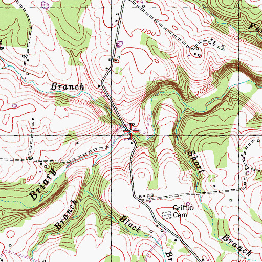 Topographic Map of Jake Branch, KY