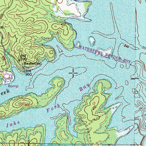 Topographic Map of Jake Fork Bay, KY