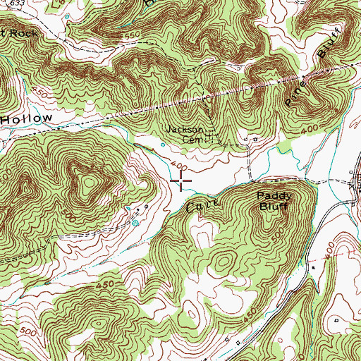 Topographic Map of Jake Hollow, KY