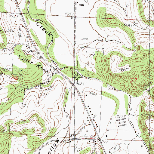 Topographic Map of Gordon Hollow, MO