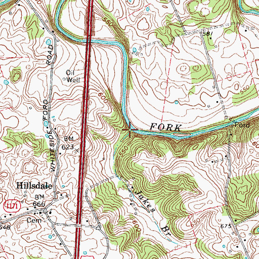 Topographic Map of Jakes Branch, KY