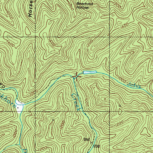 Topographic Map of Jakes Branch, KY