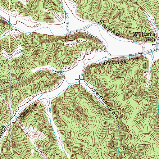 Topographic Map of Jamerson Hollow, KY