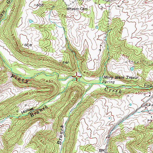 Topographic Map of James Branch, KY