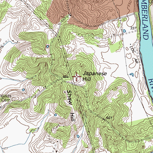 Topographic Map of Japanese Hill, KY
