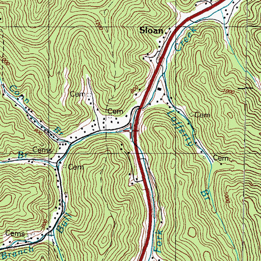 Topographic Map of Jarrell Fork, KY