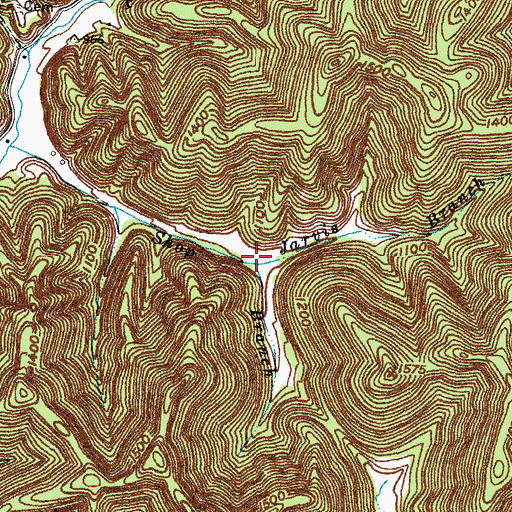 Topographic Map of Jarvis Branch, KY