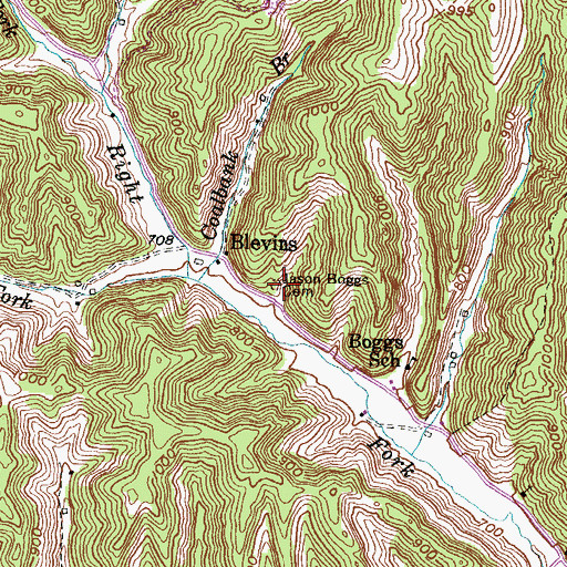 Topographic Map of Jason Boggs Cemetery, KY