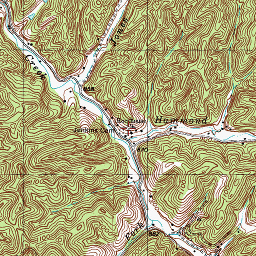 Topographic Map of Jenkins Cemetery, KY