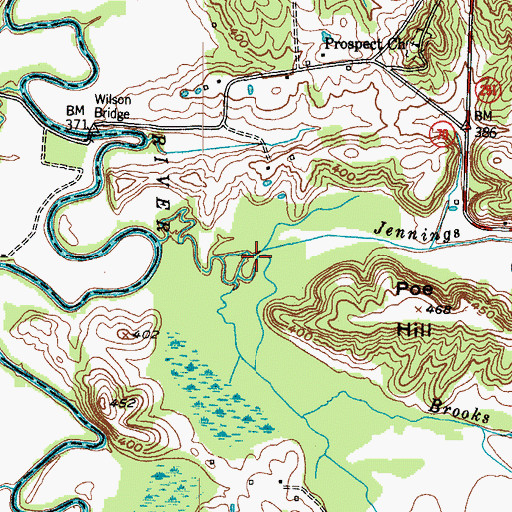 Topographic Map of Jennings Creek, KY