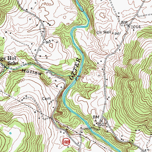 Topographic Map of Jennings Hollow, KY