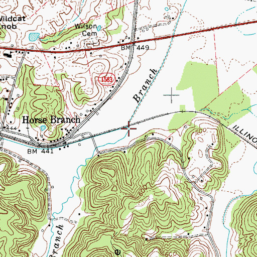 Topographic Map of Jenny Branch, KY