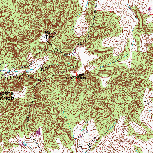 Topographic Map of Jeptha Knob, KY