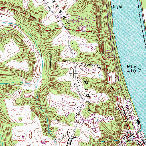 Topographic Map of Jersey Ridge, KY