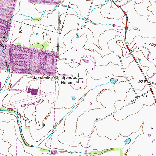 Topographic Map of Jessamine Childrens Home, KY
