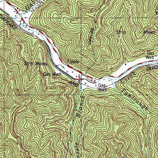 Topographic Map of Jessie Branch, KY
