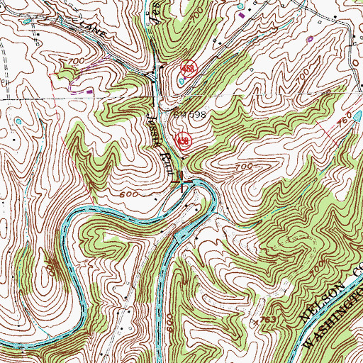 Topographic Map of Jessie Run, KY