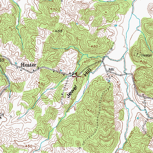 Topographic Map of Jewel Hill, KY