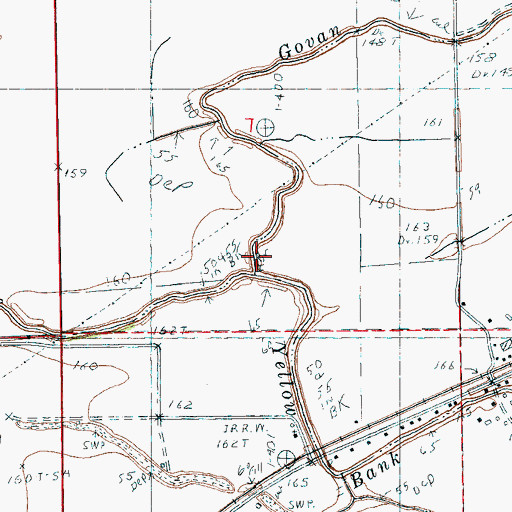 Topographic Map of Govan Slough, AR