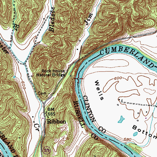 Topographic Map of Jim Creek, KY