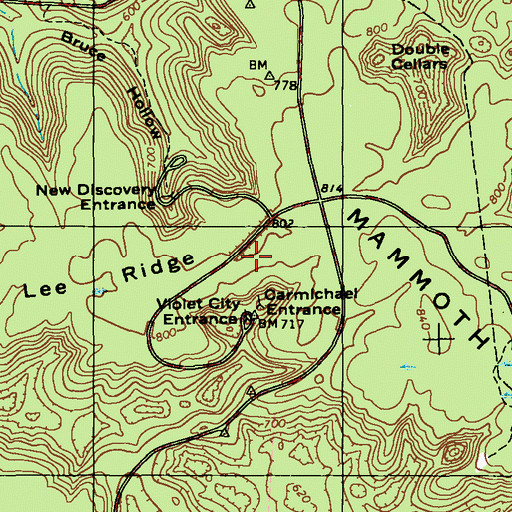 Topographic Map of Jim Lee Ridge, KY