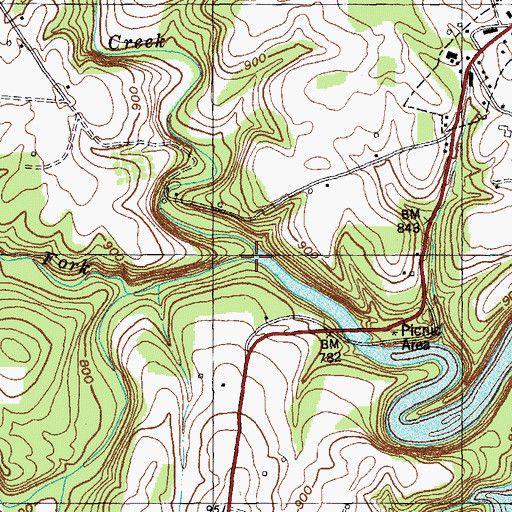 Topographic Map of Jobbes Fork, KY