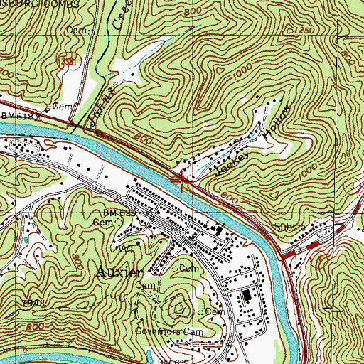 Topographic Map of Jockey Hollow, KY
