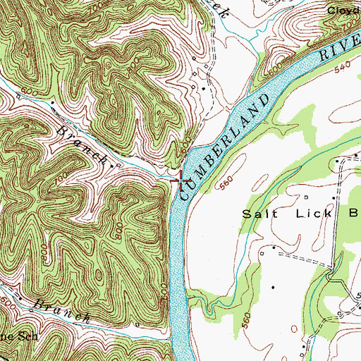 Topographic Map of Jody Branch, KY