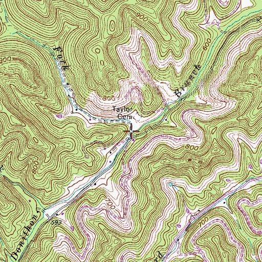 Topographic Map of Joe Fork, KY
