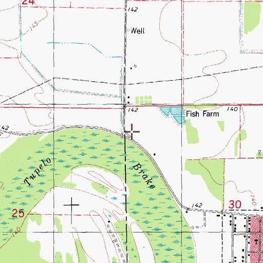 Topographic Map of Grace Church, AR